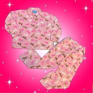 Pink Horse Pajamas Set by Leisurland Y2K horse girl